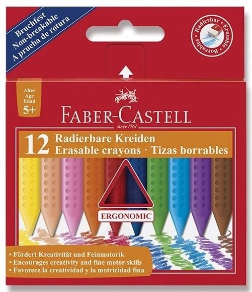 pasteluri din plastic Faber-Castell 12 bucăți