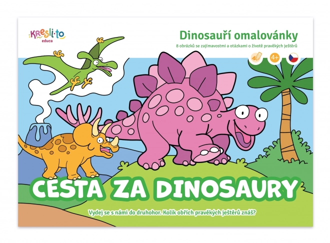 Carte de colorat cu dinozauri: Drumul spre dinozauri