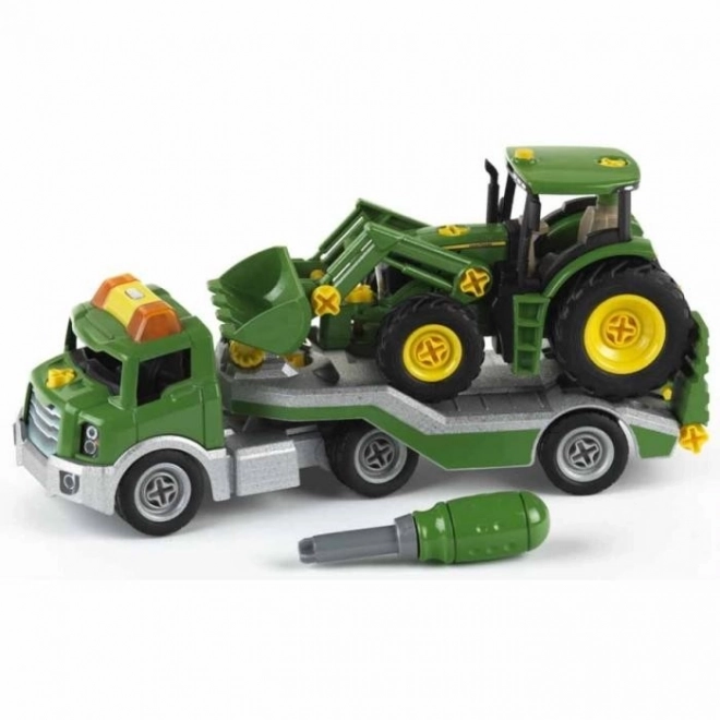 Tractor John Deere de asamblat pe platformă