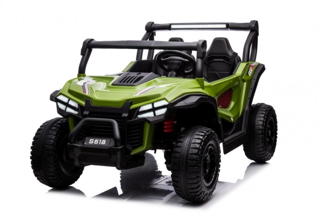 Mașină electrică verde 4x4 pentru copii