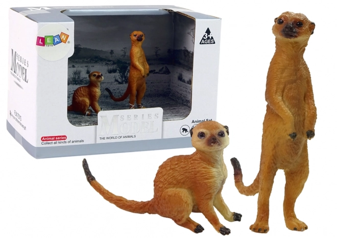 set cu 2 figurine suricate din seria animale din lume