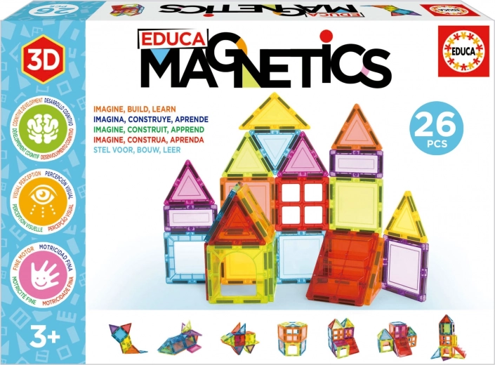 EDUCA Construcție magnetică Magnetics 26 piese