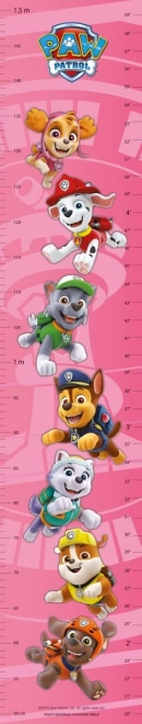 Tabel de măsurare înălțime Paw Patrol roz