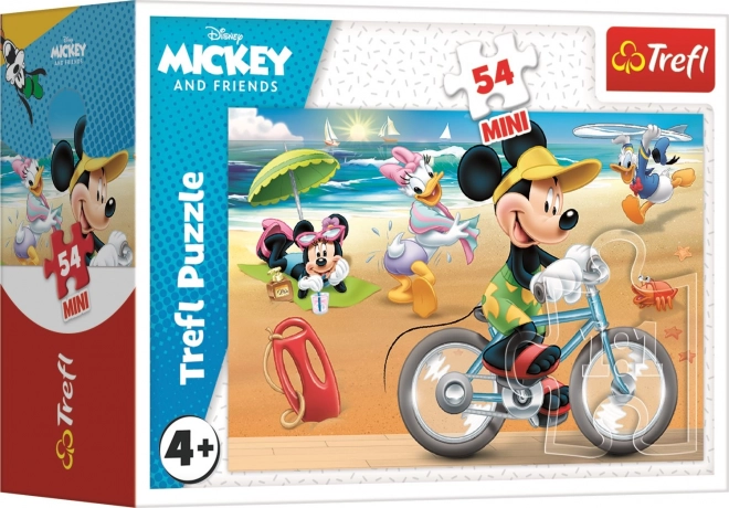 Puzzle Mickey Mouse pe plajă 54 piese