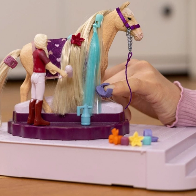 Stație rotativă pentru îngrijirea cailor Schleich Horse Club Sofia's Beauties