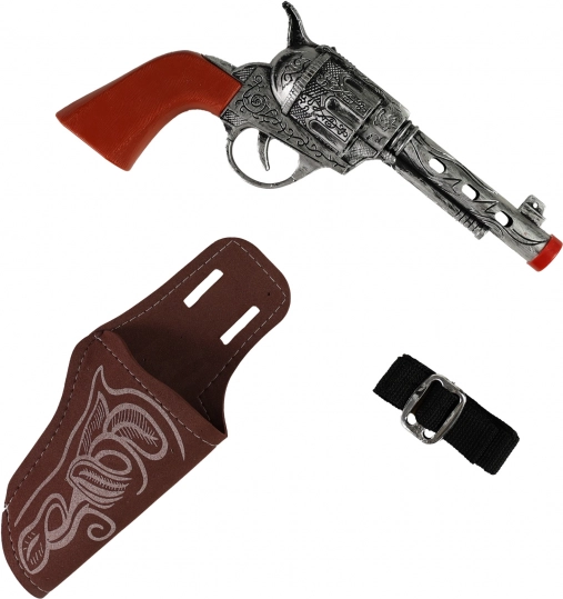 Pistolă de cowboy cu efect sonor și toc