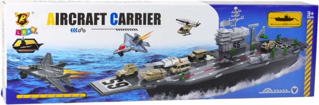 Portavion militar mare cu tancuri și avioane 70cm
