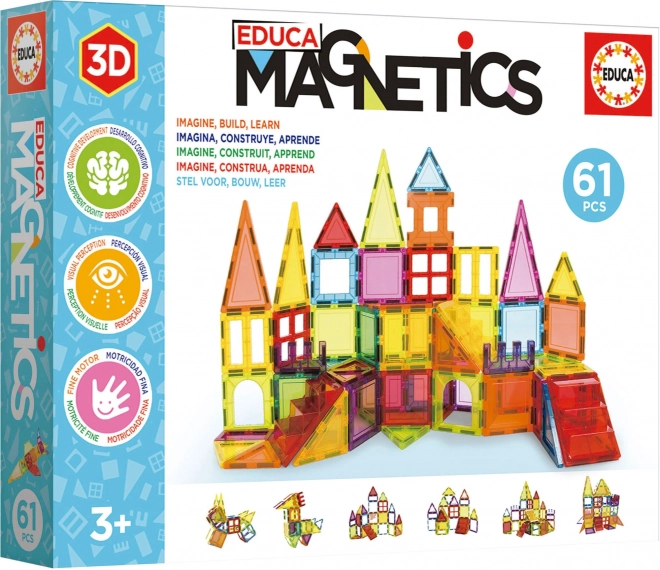 Construcție Magnetică Educa cu 61 de Piese