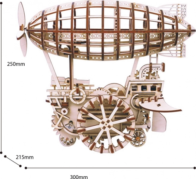 Puzzle 3D din lemn VZducholodă Robotime Rokr, 229 piese