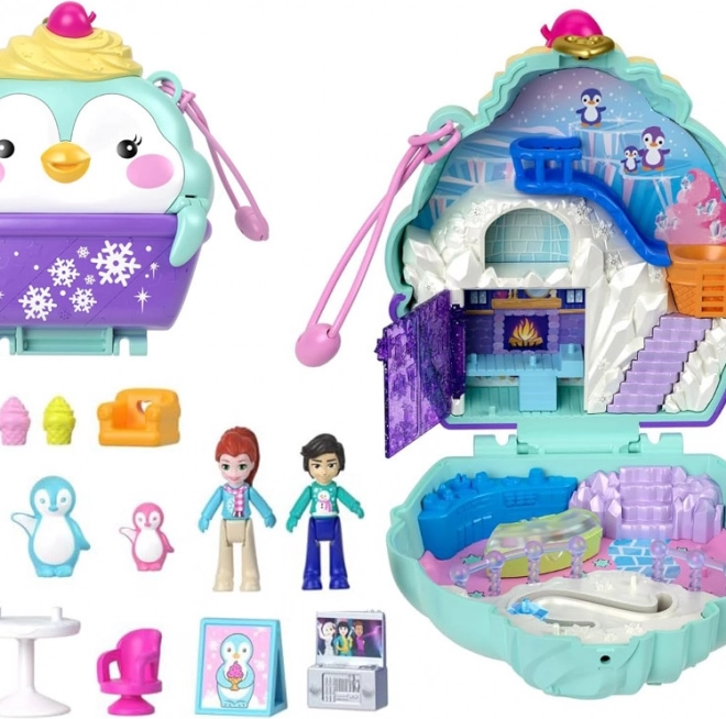 Polly Pocket Căsuța Compactă de Gheață cu Pinguini