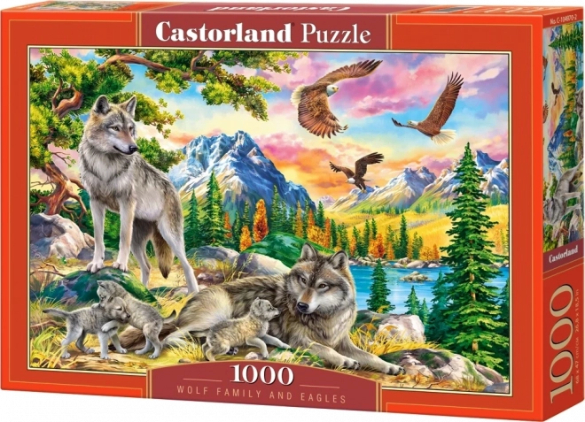 Puzzle familia de lupi 1000 de piese