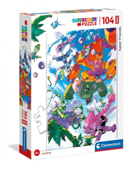 Puzzle Maxi 104 piese - Super Friends