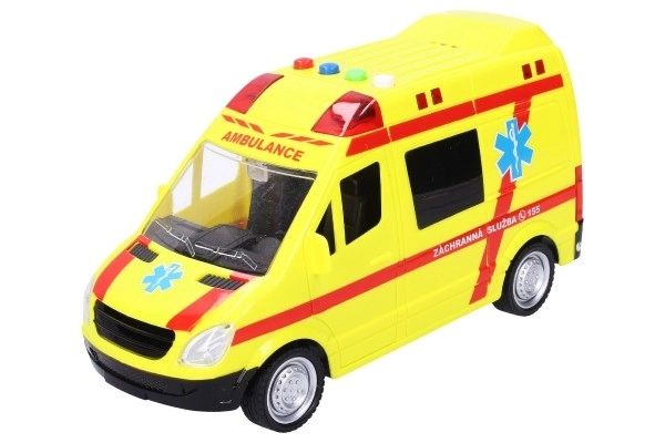 Ambulanță cu Efecte Luminoase și Sonore 22 cm - Ambalaj Ceh