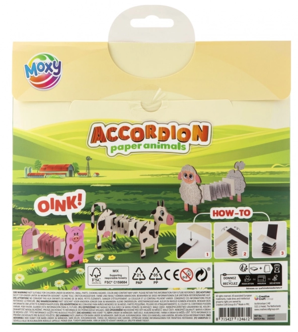 Animale din hârtie pliabilă acordeon Moxy