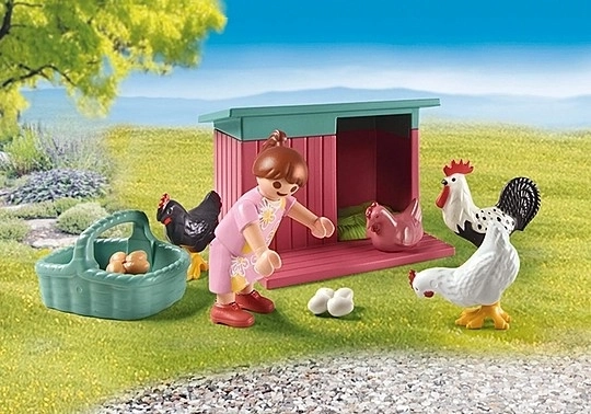 Set de figurine Ferma de păsări în grădina Tiny House