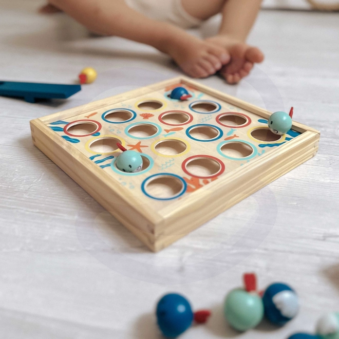 Masa de joc din lemn cu pești zburători Tooky Toy