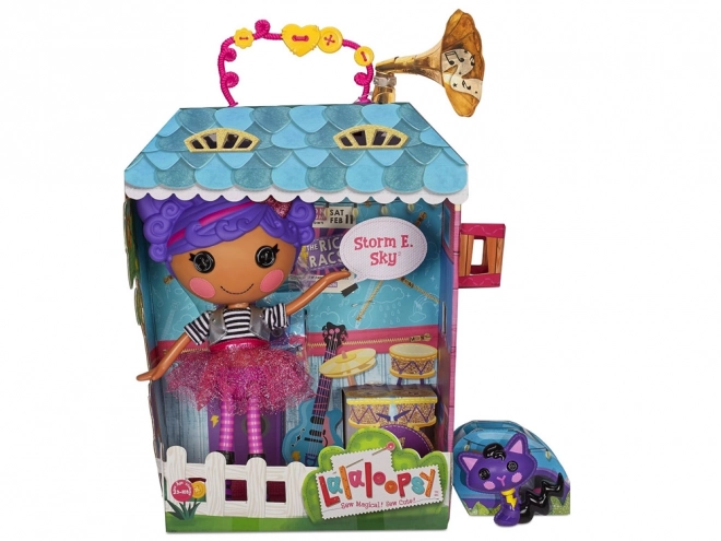 Lalaloopsy mare păpușă rock Storm E Sky cu pisică