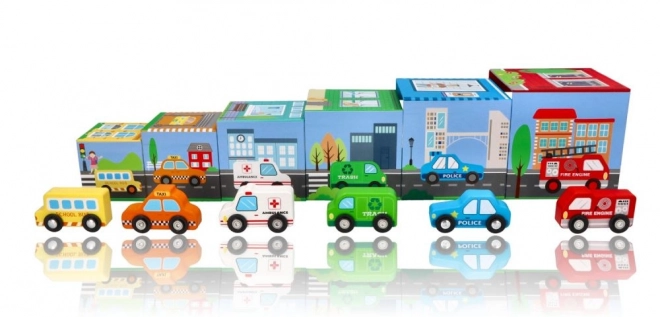 Piramidă de cupe cu vehicule