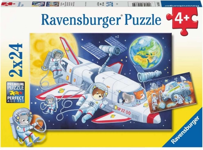 Puzzle Ravensburger călătorie prin spațiu 2x24 piese