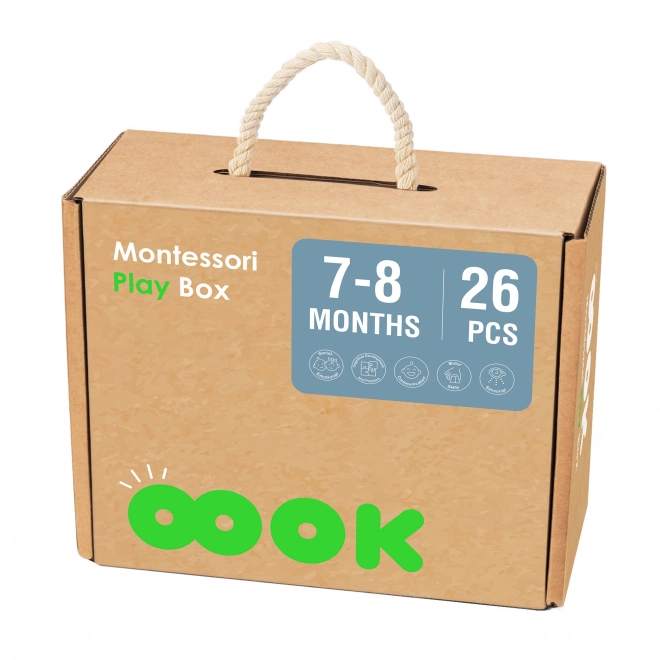 Cutie senzorială Tooky Toy Montessori 6 în 1 pentru bebeluși