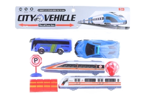 set vehicule de transport din plastic