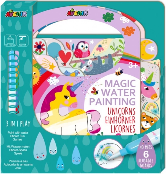 Pictură magică cu apă - Unicorni
