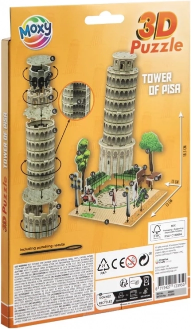 puzzle 3D turnul înclinat din Pisa