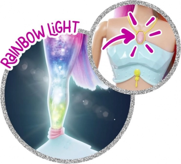 Păpușa Steffi Sirenă cu Coadă Luminoasă Magică