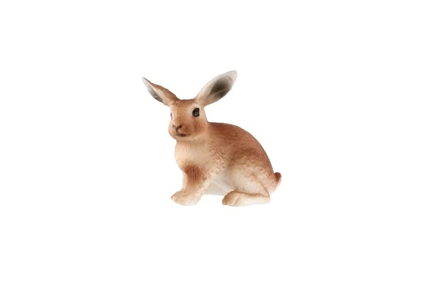 Figurina iepure de câmp din plastic 6cm