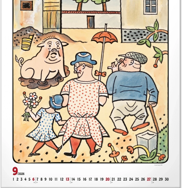 calendar de perete Josef Lada 2026