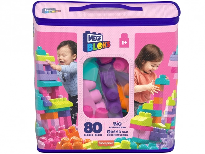 Mega Bloks sac mare de cărămizi - Roz