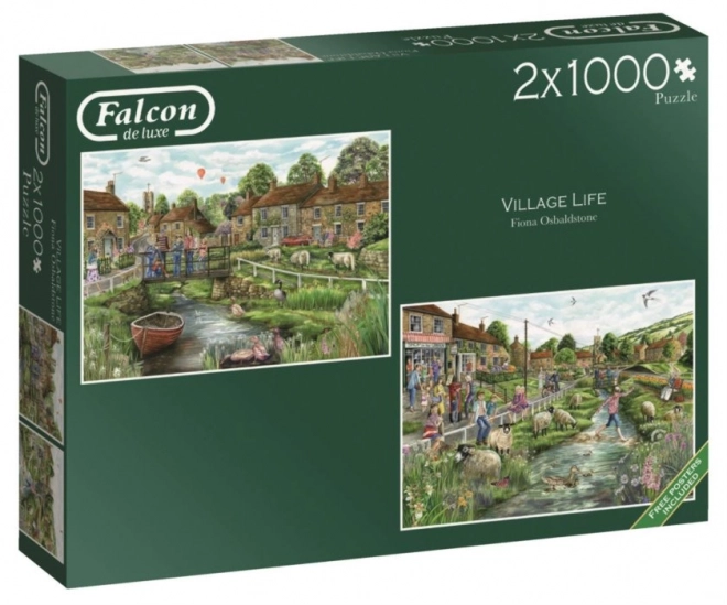 Puzzle Falcon Viața la țară 2x1000 piese