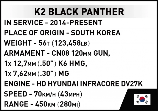 Model Black Panther de K2 din cărămizi COBI