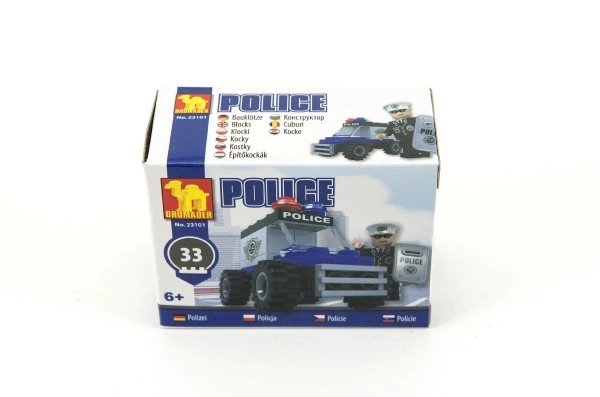 Mașinuță Poliție Dromader - Set de Construcție