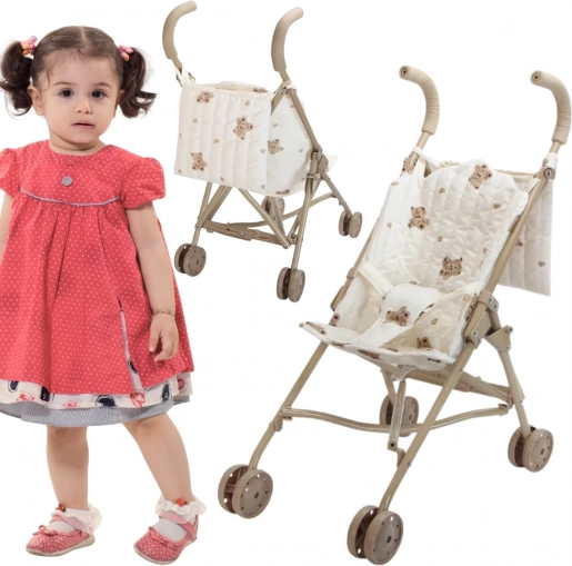 Woopie cărucior pentru păpuși cu model ursuleți