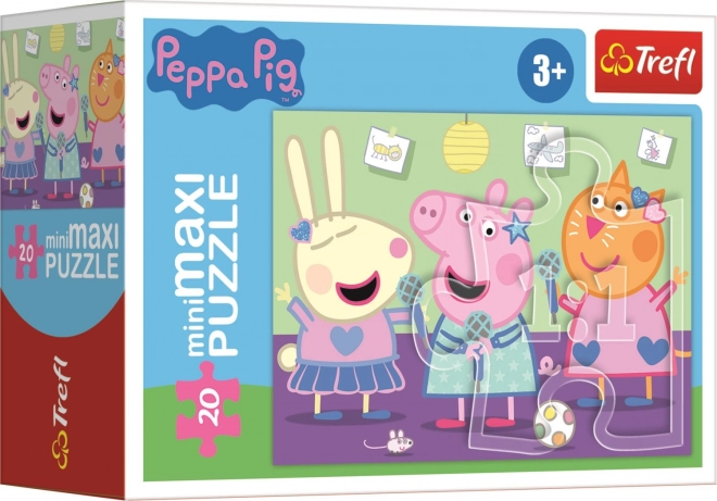 Minipuzzle miniMaxi 20 piese Peppa Pig în cutie 11x8cm