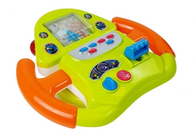 Simulator de zbor interactiv cu volan și efecte sonore și de lumină