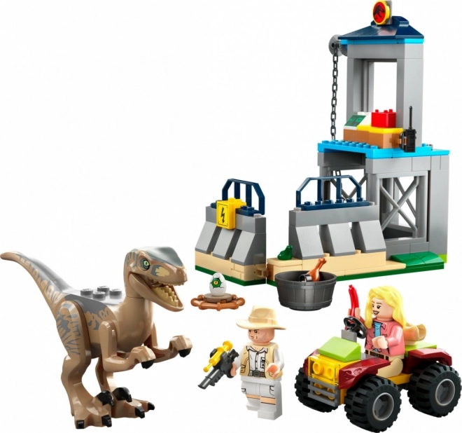 Evadarea velociraptorului LEGO Jurassic World