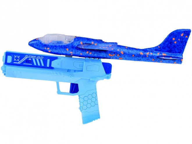 Avion din spumă cu lumină LED lansat cu pistol