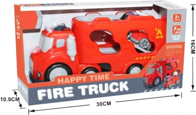 Camion de tractare mare roșu City Truck cu efecte sonore și de lumină