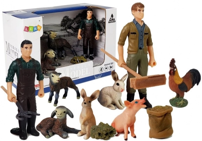 Set figurine Fermă: Animale domestice și fermier