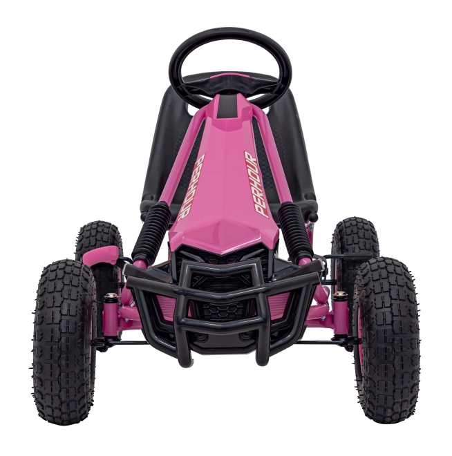 Gokart cu pedale AIR roz pentru copii