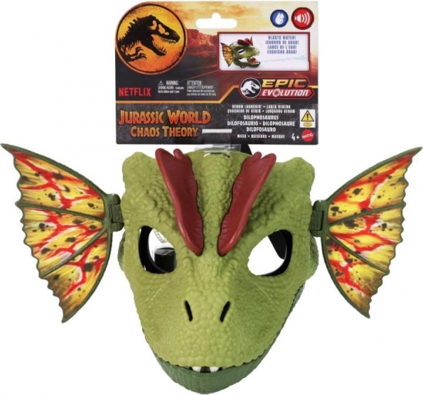 Masca Dilophosaurus din Lumea Jurasic3 cu sunete 19i efecte de apă
