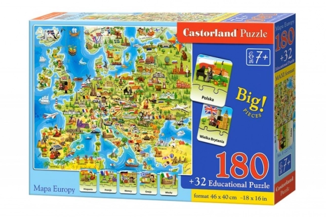 Puzzle educativ harta Europei