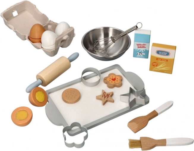 set de copt pentru copii din lemn și inox