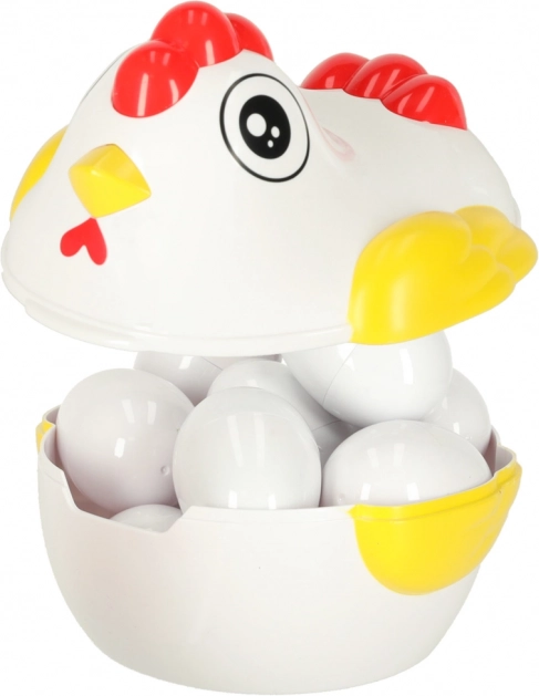 Puzzle educativ Pui cu sorter pentru forme de ouă