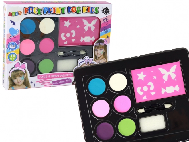 Set de pictură facială pentru copii cu șabloane