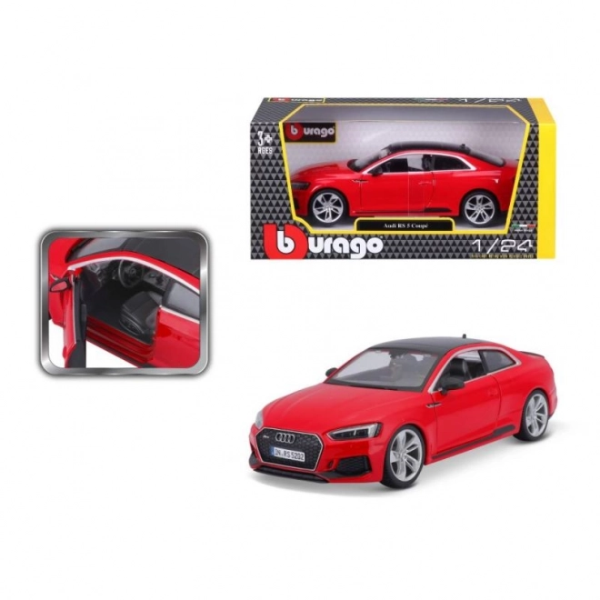 Model metalic Audi RS 5 Coupe roșu 1:24