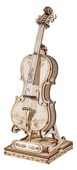 Puzzle 3D Violoncel din Lemn