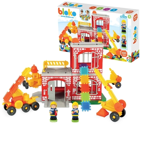 Set de construcție Pin Bricks Pompieri